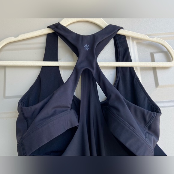 Athleta 2-IN-1 Ultimate Support Top Black size M - Picture 7 of 9